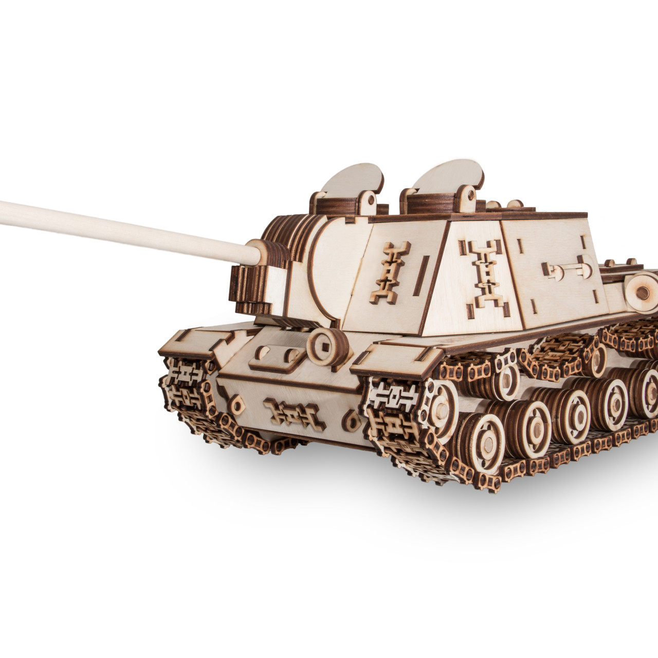 Dřevěný skládací 3D model - Tank ISU-152
