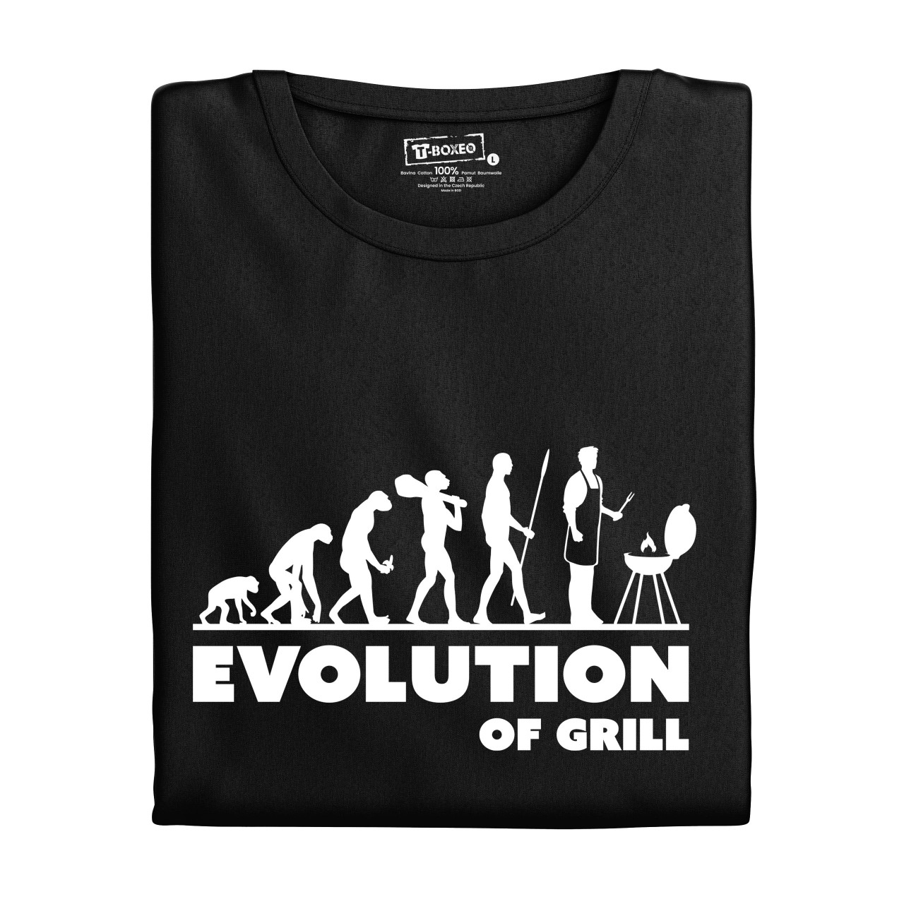 Pánské tričko s potiskem "Evoluce Grilaře"