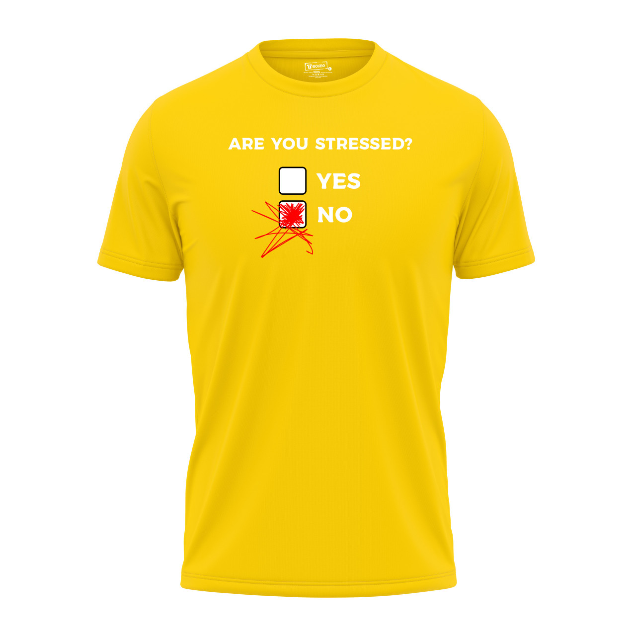 Pánské tričko s potiskem “Jste ve stresu?”