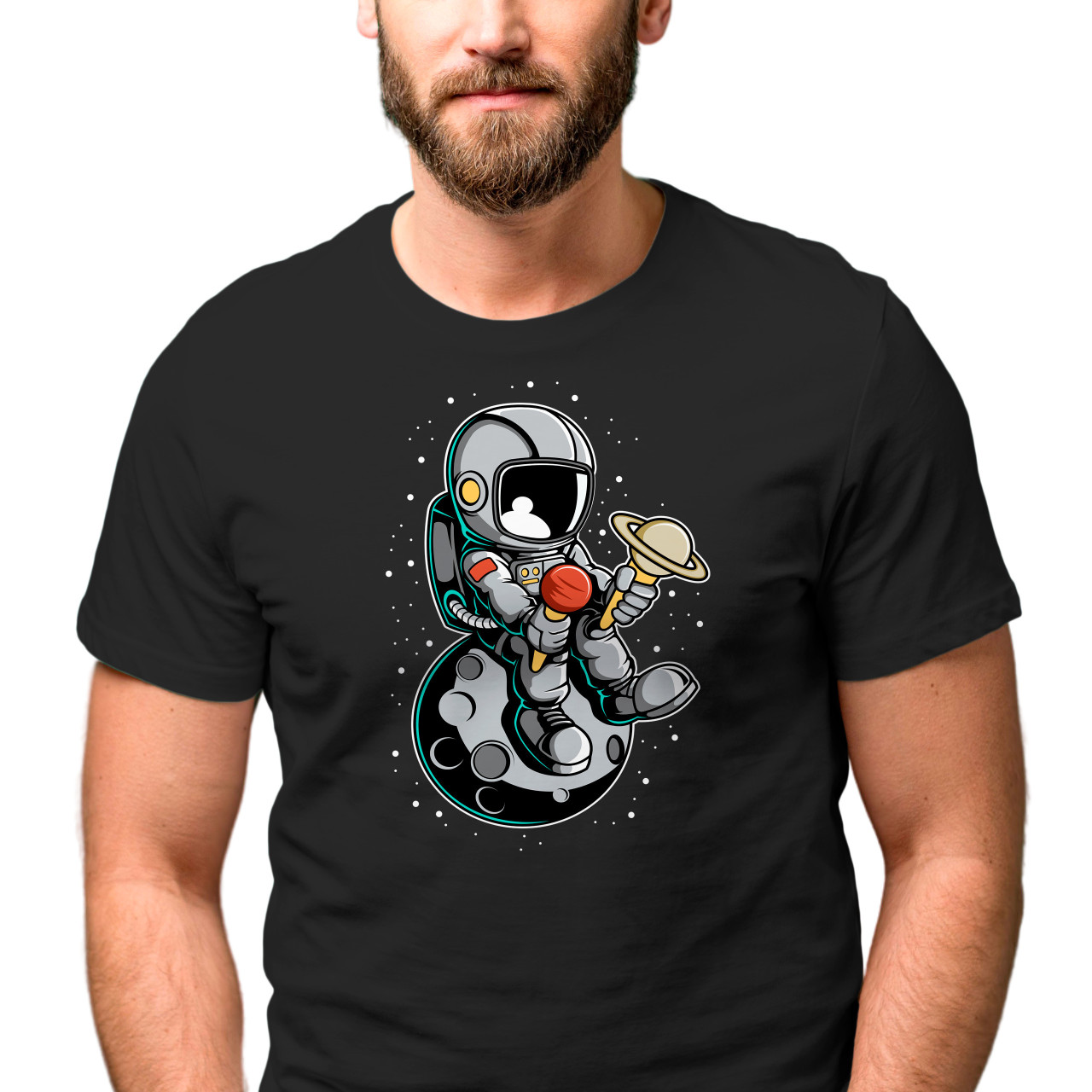 Pánské tričko s potiskem "Astronaut se zmrzkou"