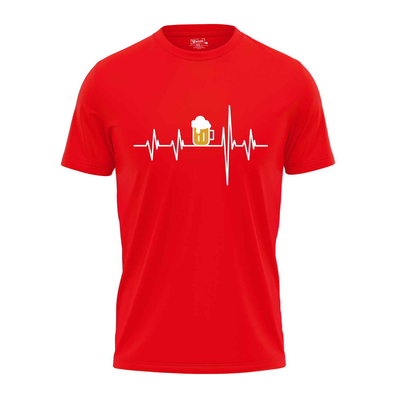 Pánské tričko s potiskem "Srdeční tep Půllitr"