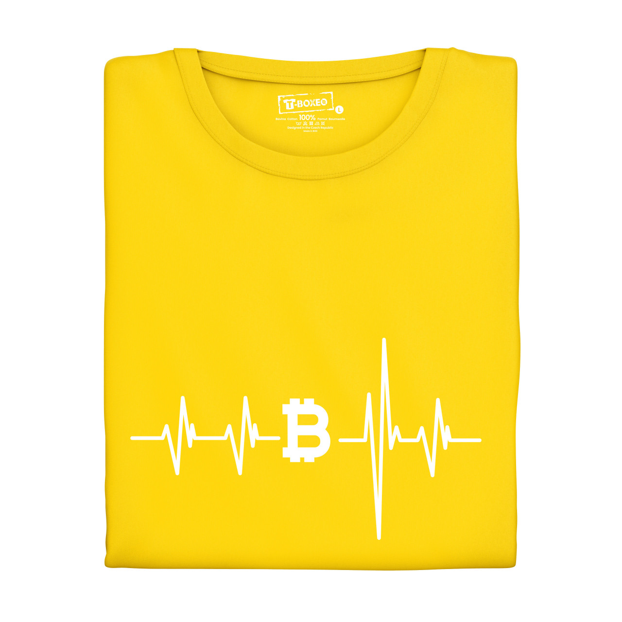Dámské tričko s potiskem "Srdeční tep Bitcoin"