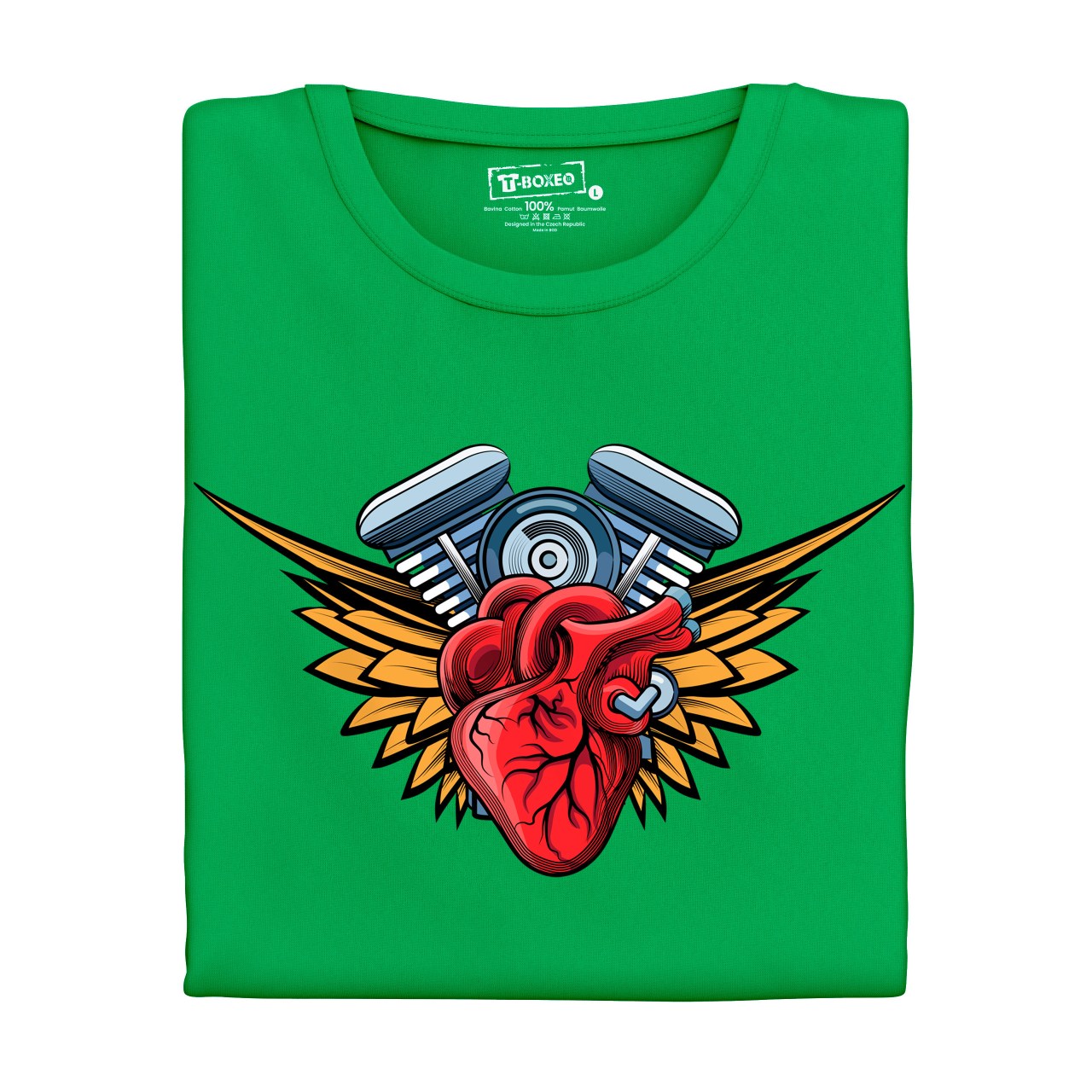 Pánské tričko s potiskem “Motorové srdce"