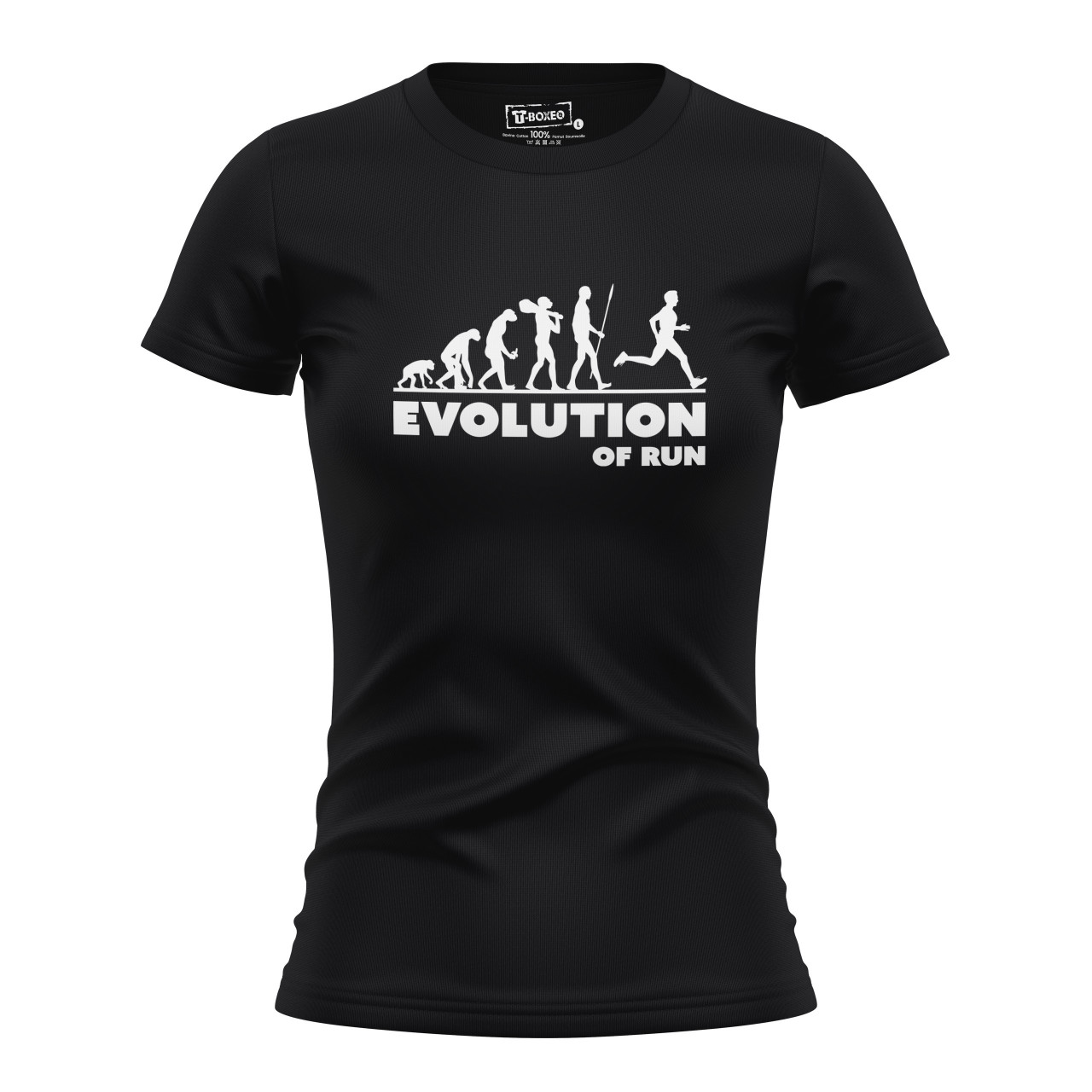 Dámské tričko s potiskem "Evoluce Běh"