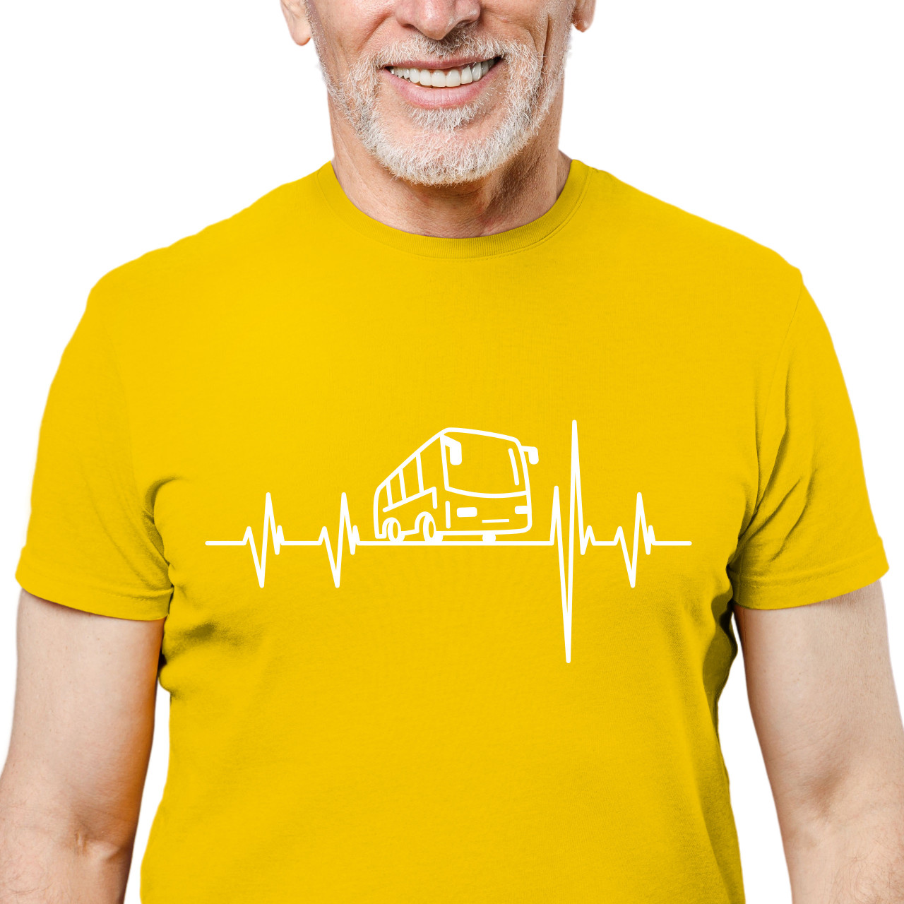 Pánské tričko s potiskem "Srdeční tep Autobus"
