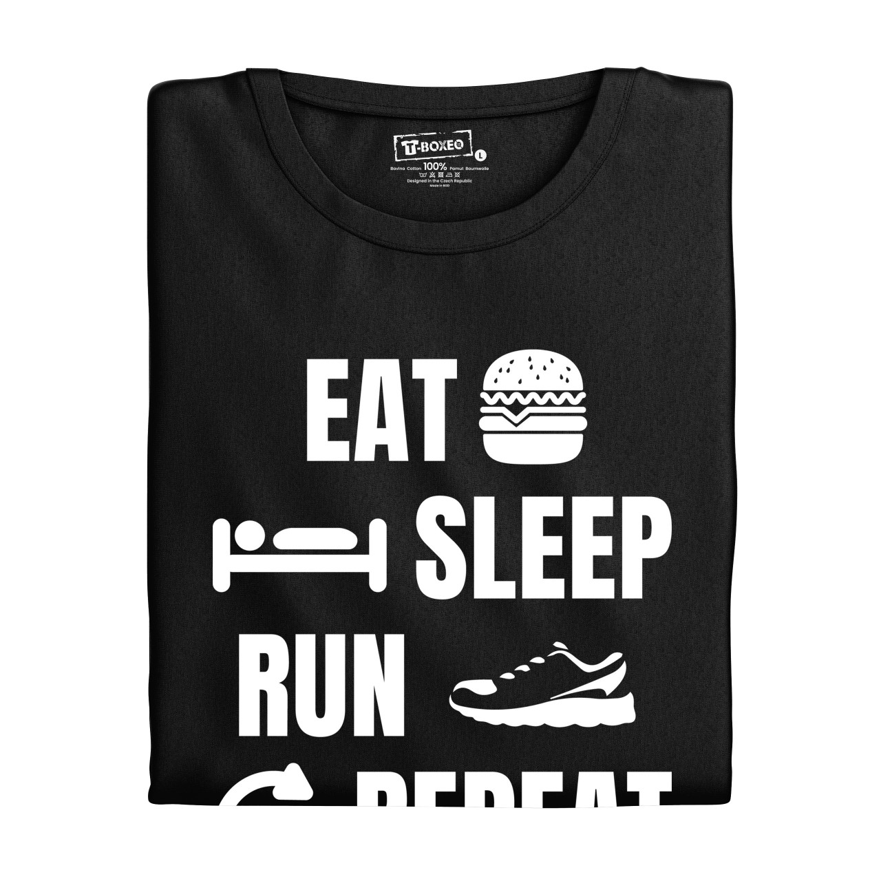Pánské tričko s potiskem "Eat, sleep, Run"