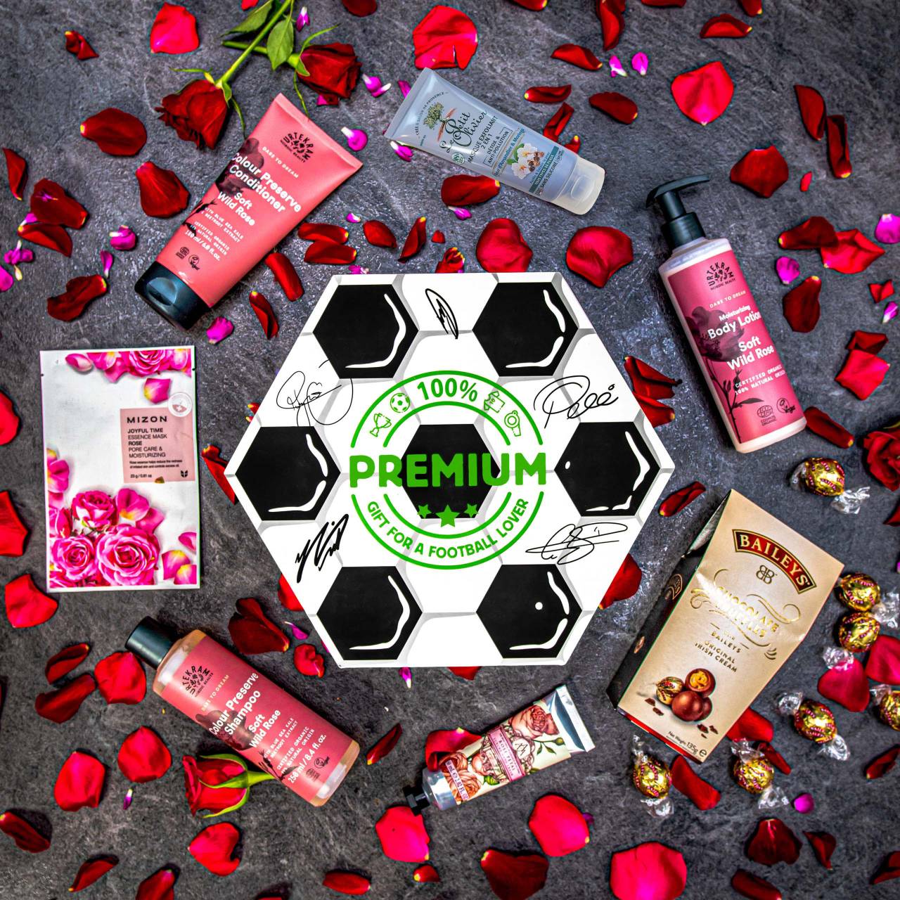 Giftboxeo plné kvalitní kosmetiky Růže a Mandlový květ - Fotbalové