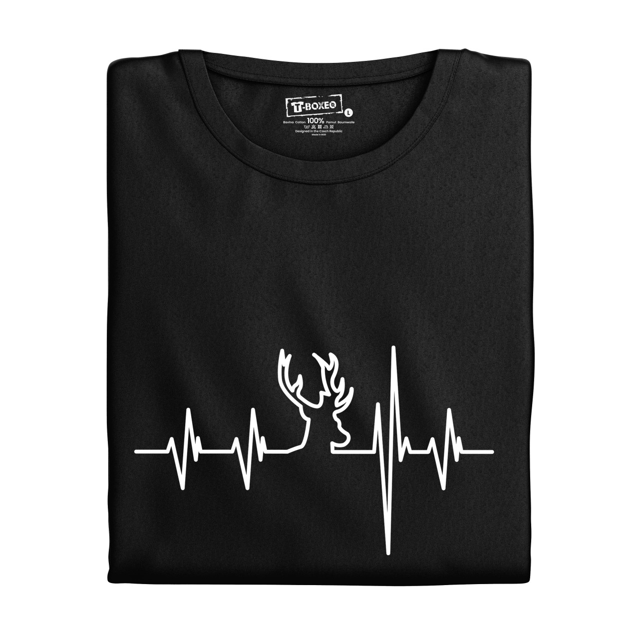 Pánské tričko s potiskem "Srdeční tep Jelen"