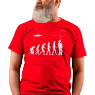 Pánské tričko s potiskem “Evoluce rybáře”