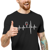 Pánské tričko s potiskem "Srdeční tep Tlapka"