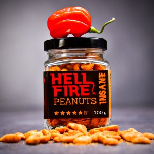 Höllisch scharfe Erdnüsse Volim Ljuto mit Carolina Reaper Insane-Paprika –100 g