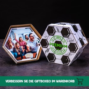 Surpriseboxeo-Geschenkset Fußball voller Süßigkeiten