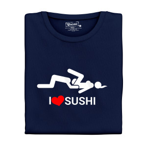 Herren-T-Shirt mit Aufdruck "I️♥️Sushi"