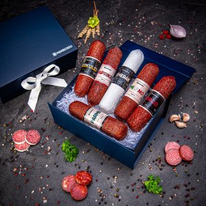 Giftboxeo Geschenkbox (royal blue) - Voller Salami