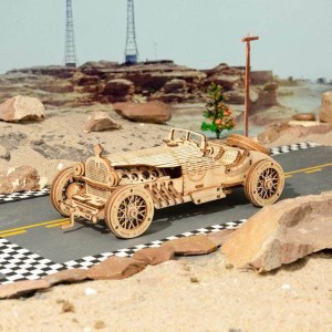 3D-Holzbausatz - Retro-Rennwagen