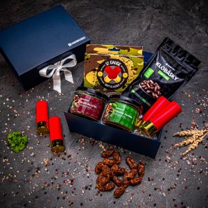 Giftboxeo Geschenkbox (royal blue) - Für den Jäger