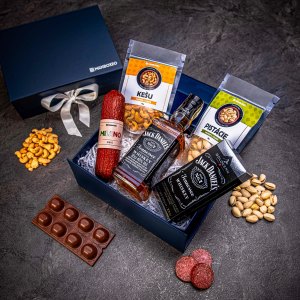 Giftboxeo Geschenkbox (royal blue) - Mit Jack Daniel's Whiskey