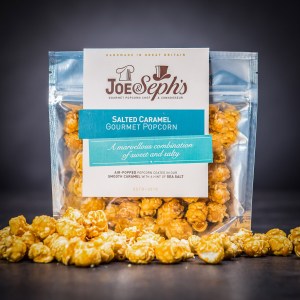 Luxuriöses Popcorn Joe & Seph's mit einem Geschmack von Salzkaramell 32 g