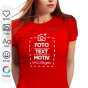 Damen T-Shirt mit eigenem Foto und Text