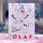 Praktisches Notizbuch mit dem herumtollenden Olaf